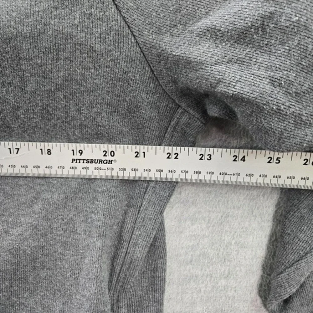 VINTAGE J Crew Men‎ Sweatshirt XL Gray Fleece Pockets 1/4 Zip Long Sleeve Y2K